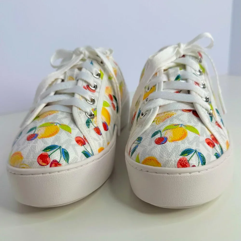Michael Kors Poppy Fruit Print Logo Slip-On Sneaker Women's 8 - Picture 2 of 9